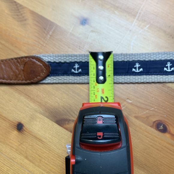 Nautical Theme  Belt w fabric and leather - Picture 5 of 8